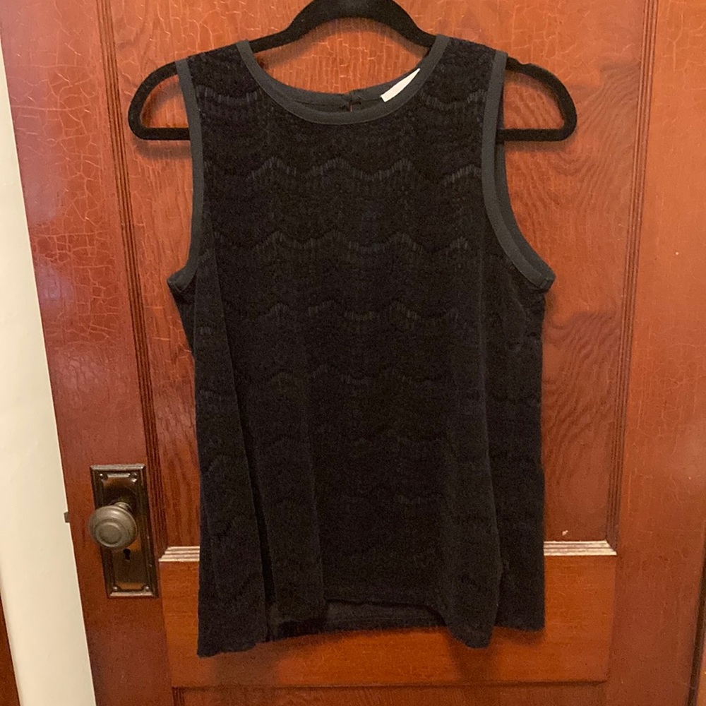 Loft black lace tank size small
